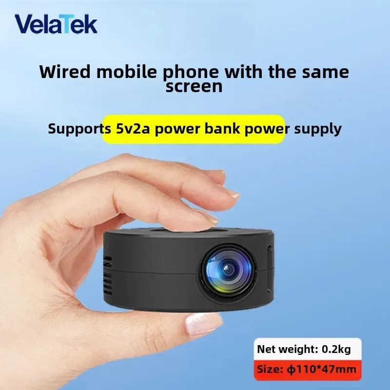 Mini Projector E60 Small Wired Same Screen Projector Home Portable Micro Projector