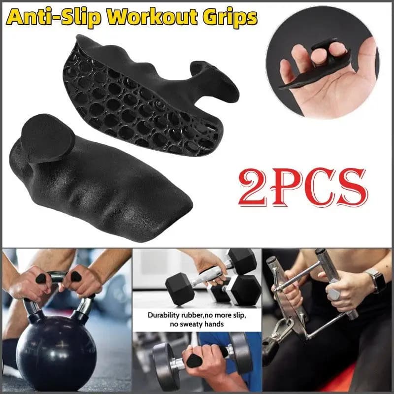 【IIOO】Anti Slip Exercise Grip Strengthener Ergonomic Rubber Hand Gloves For Gym Training