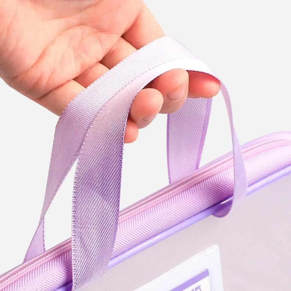 Borsa porta documenti multifunzionale in rete, con ampia apertura, per libri e documenti, ideale per studenti