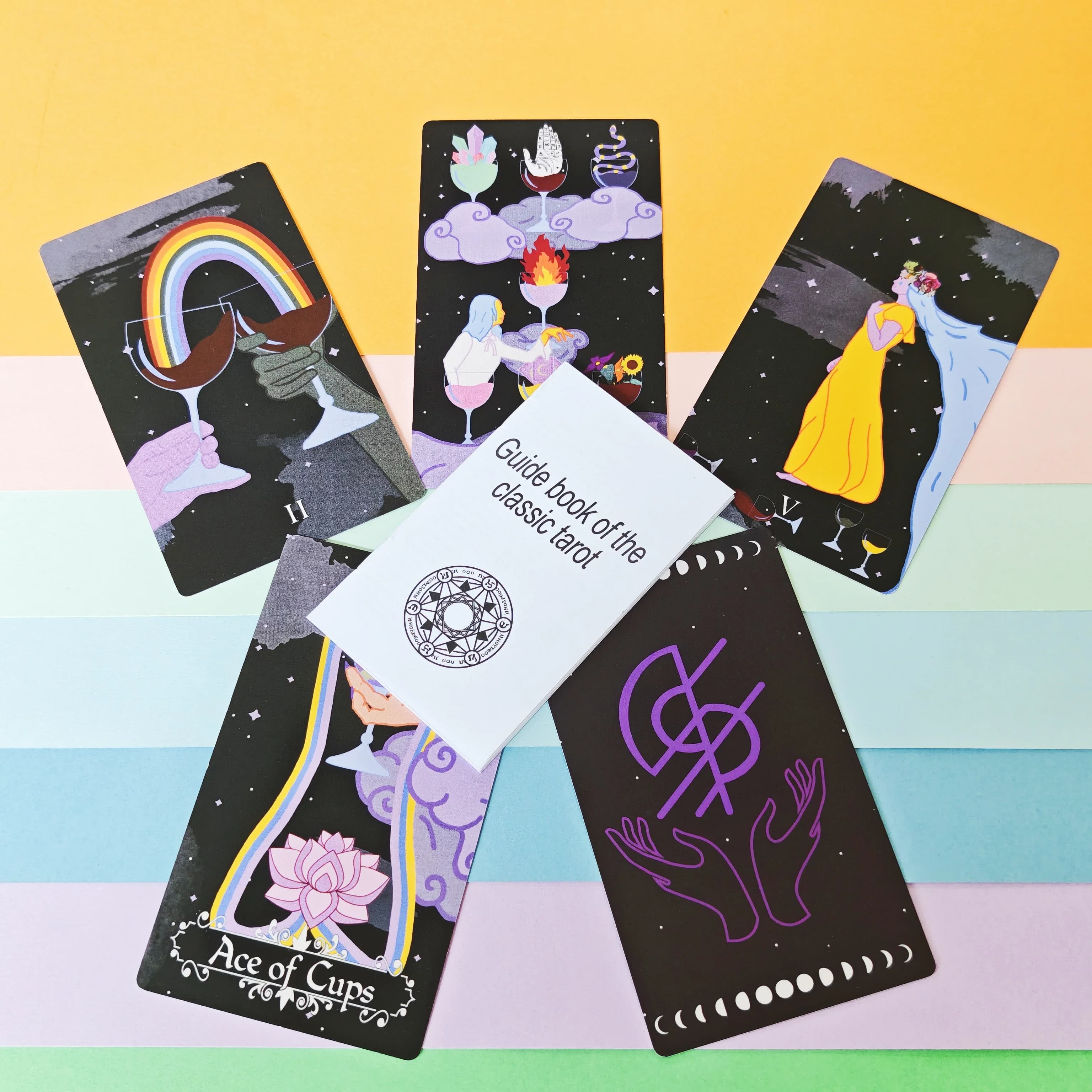 Nuovo 12x7 cm Il Cosmico Coven Tarocchi Per Il Tempo Libero Intrattenimento Carta Riunione di Famiglia Divinazione Gioco di Carte Da Gioco
