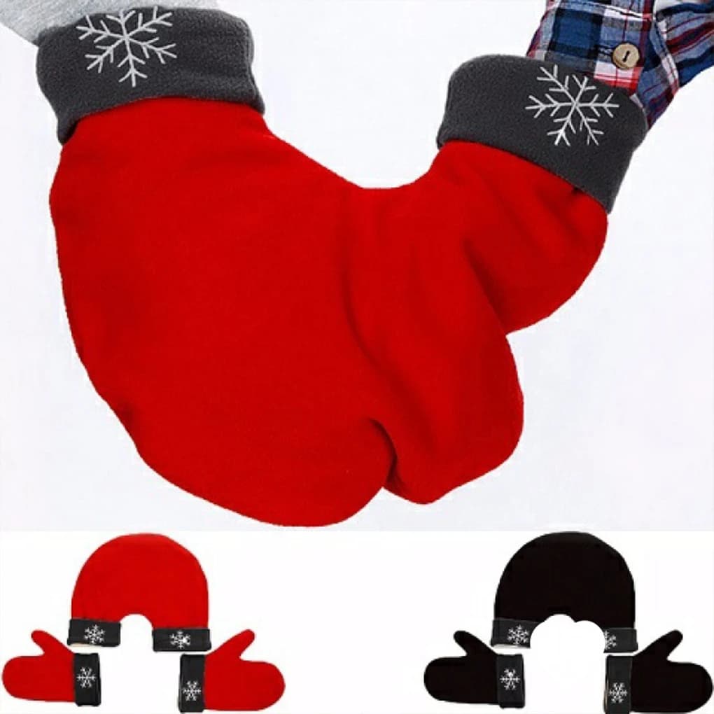 3 guanti in cotone 3 pezzi guanti non tossici inodore delicati sulla pelle guanti invernali per coppie amanti morbidi rossi + grigi