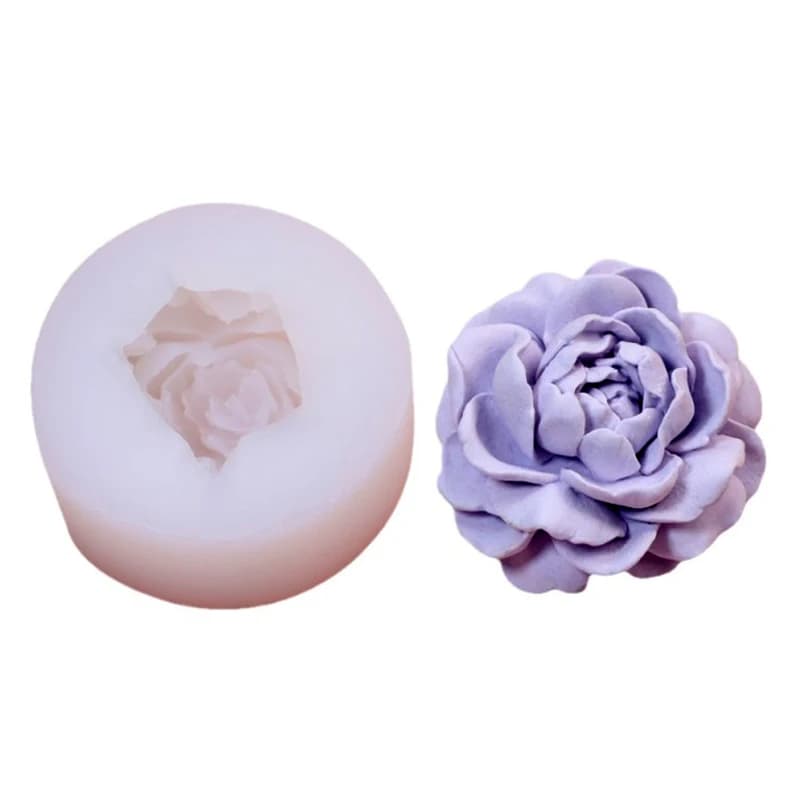 Stampo per candele al gelsomino 3D fai da te rosa peonia fiore gesso sapone fatto a mano artigianato in resina stampo per colata strumenti per la cottura della torta al cioccolato