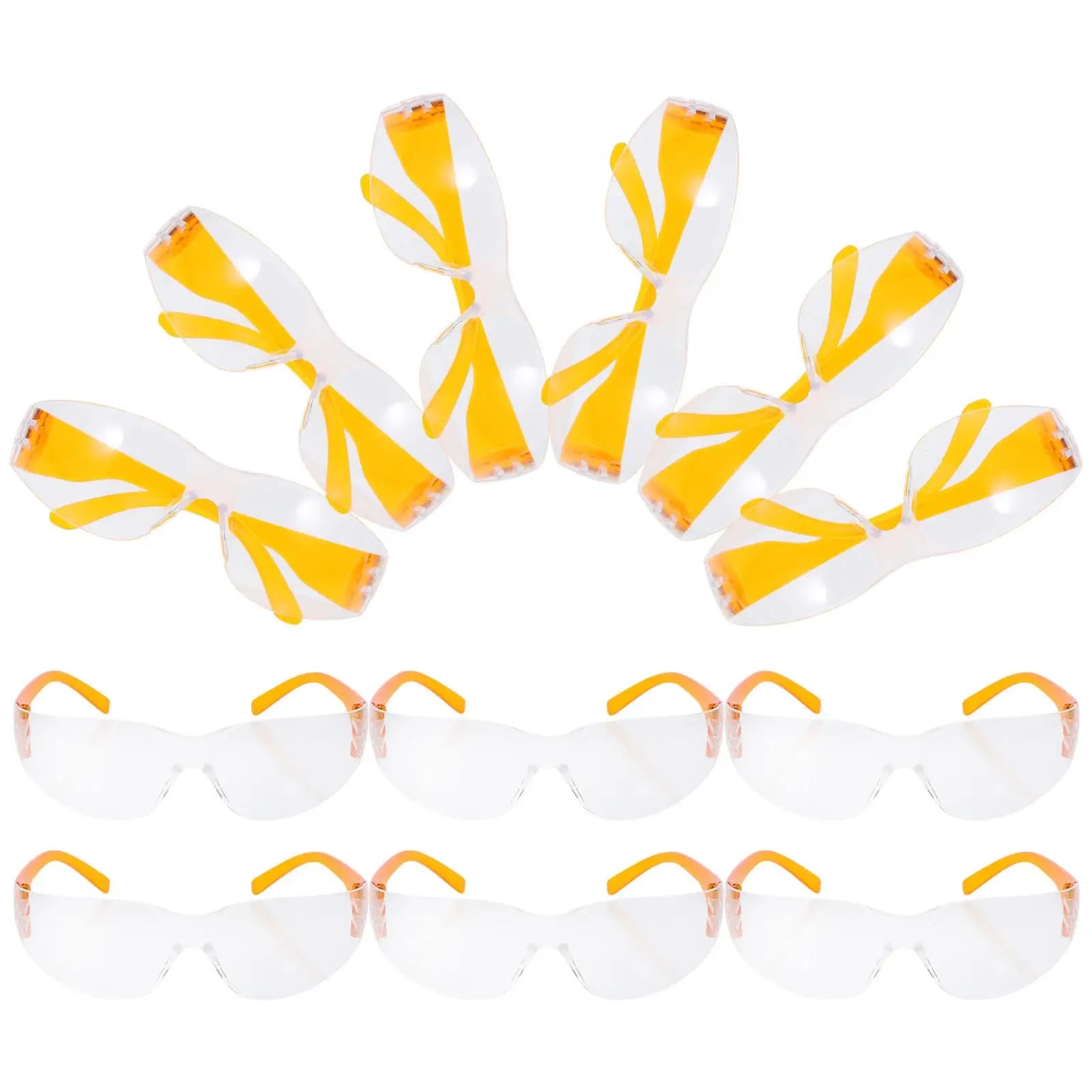 12 pcs children's protective glasses light scratch-resistant glasses safe swimming lab accessories waterproof color swimming
