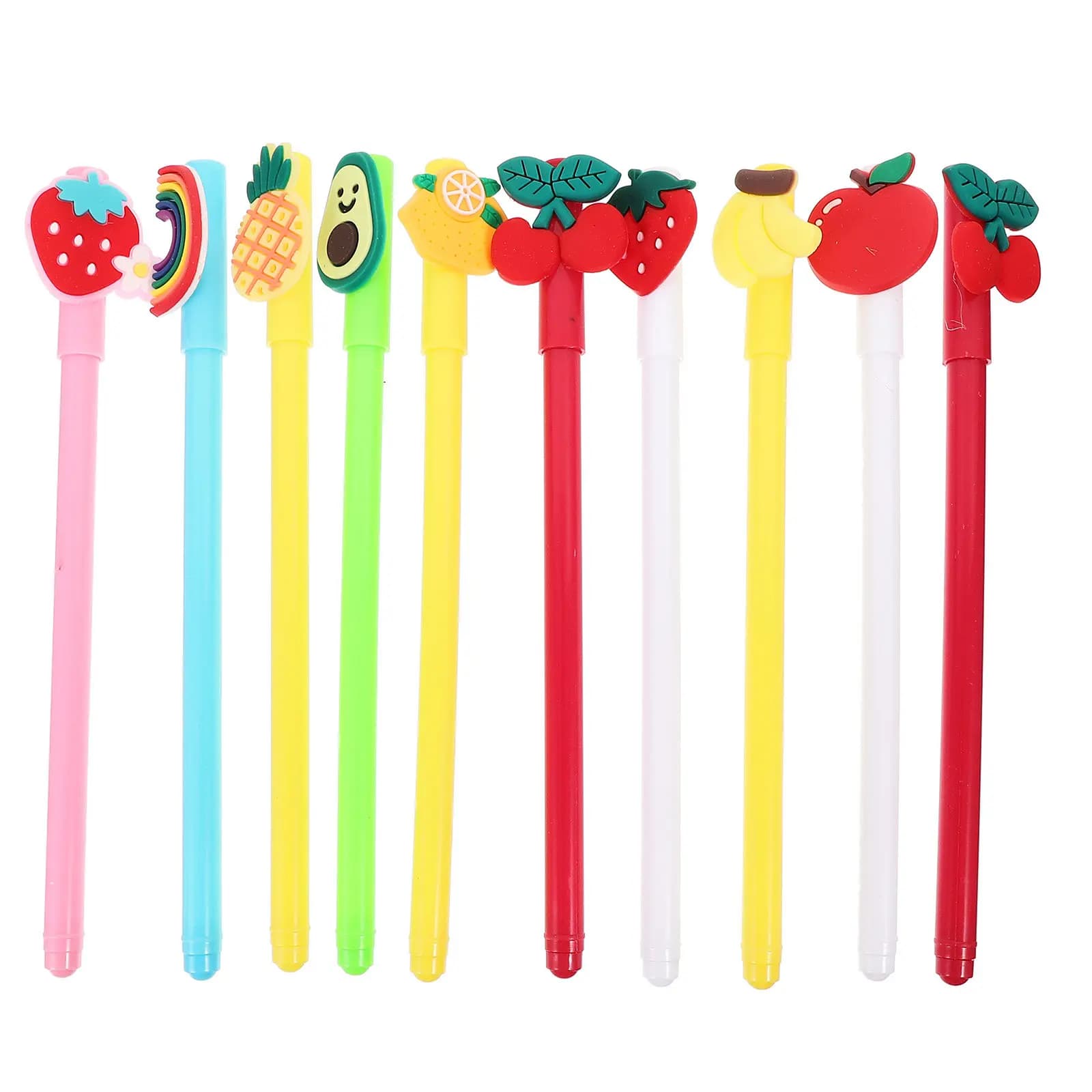 20 penne gel a forma di cartone animato, adorabili penne per scrittura fluida, per studenti, scuola, ufficio, uso domestico, leggere, compatte, per scrittura creativa