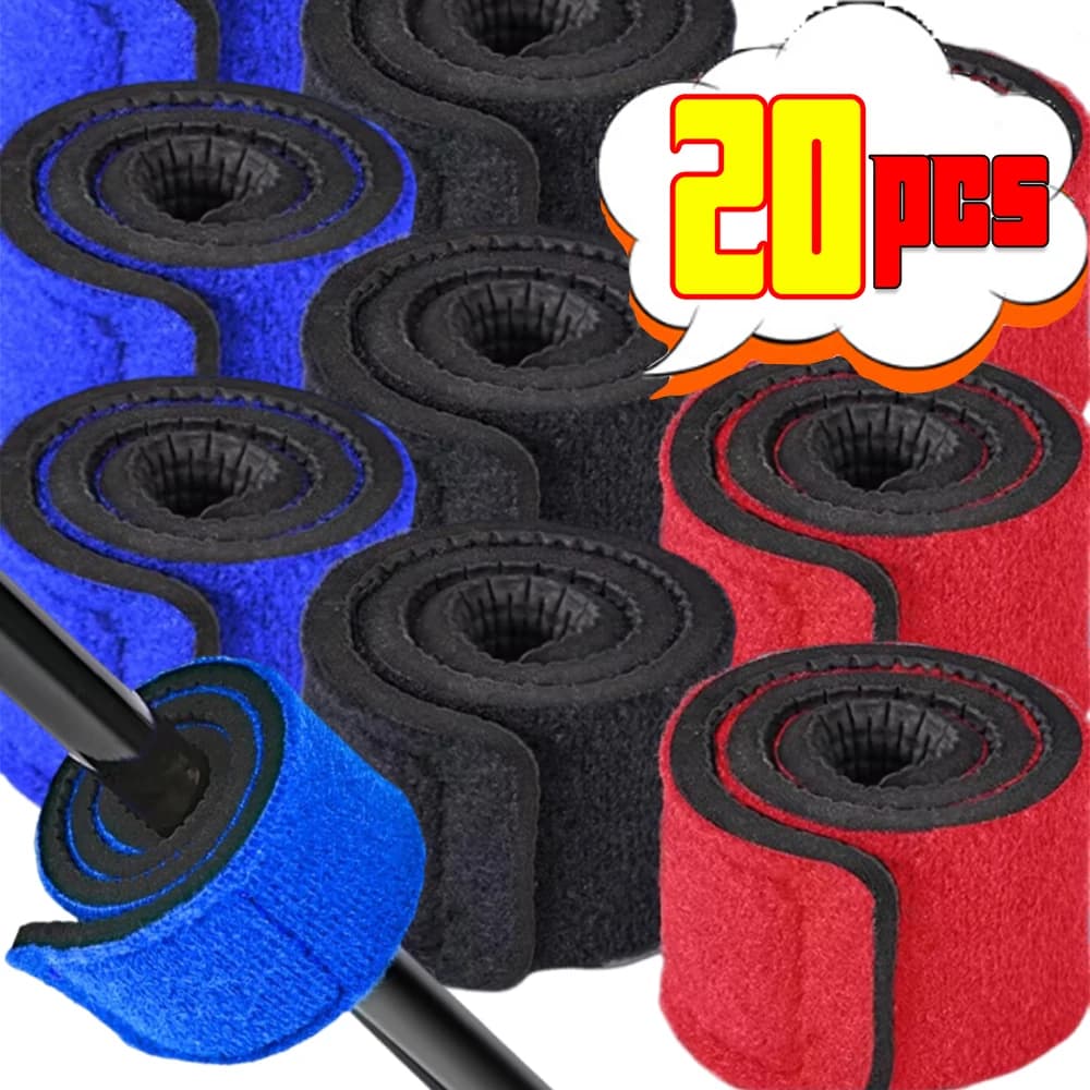 20-1 pcs Fishing rod support Pole Fastening Belts Strap Elastic Cable Fishing rod Storage tool Equipment Box Accessories