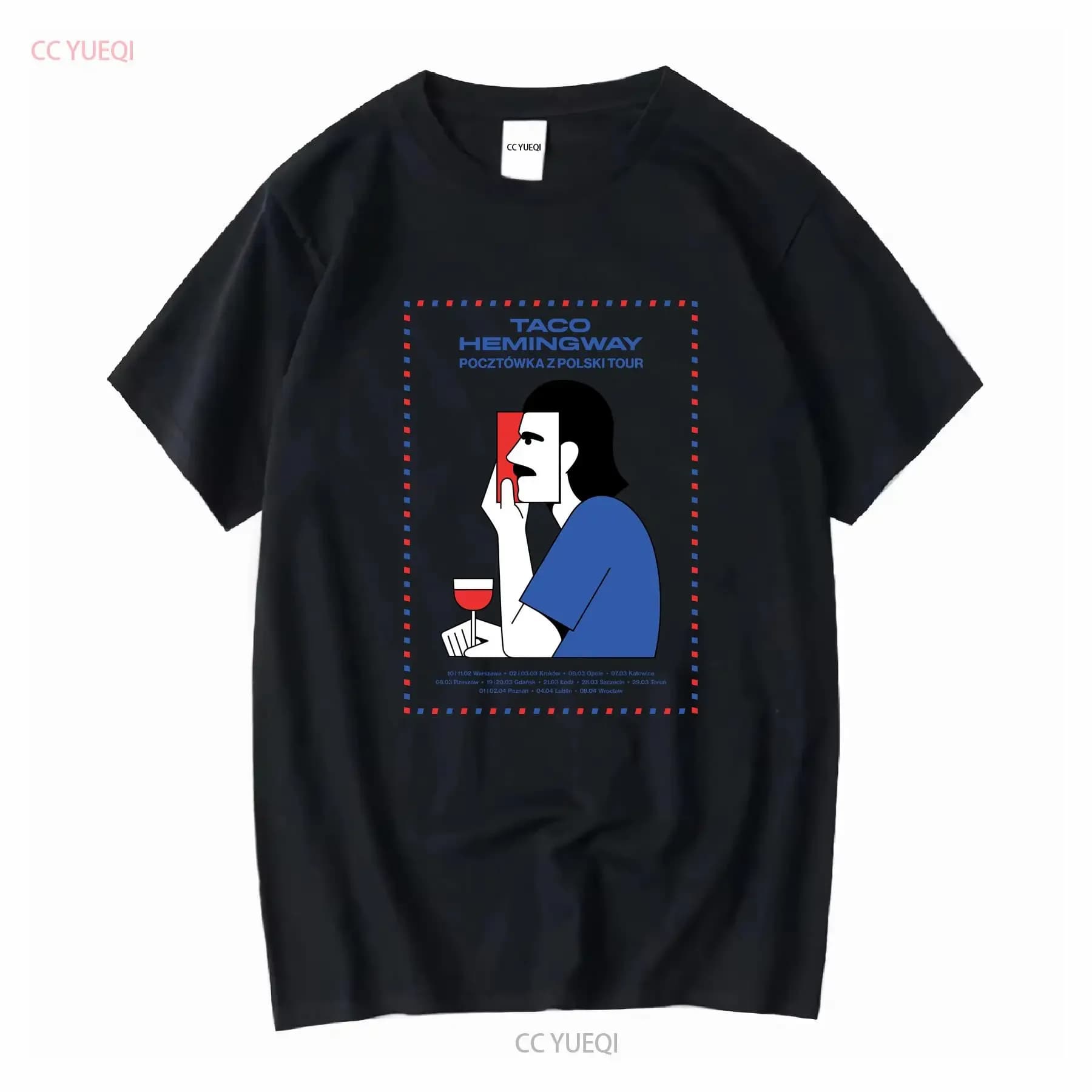 TACO HEMINGWAY T SHIRT Uniisex S 5XL vintage lavato traspirante elegante unisex versatile abiti firmati homme moda grafica