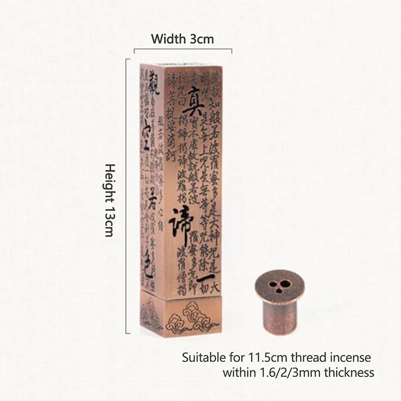 【YA】1PC Porta Incenso Verticale Separato in Lega, Bruciatore per Bastoncini di Incenso Sutra, Decorazione Portafortuna per Casa e Ufficio, Ornamento Zen
