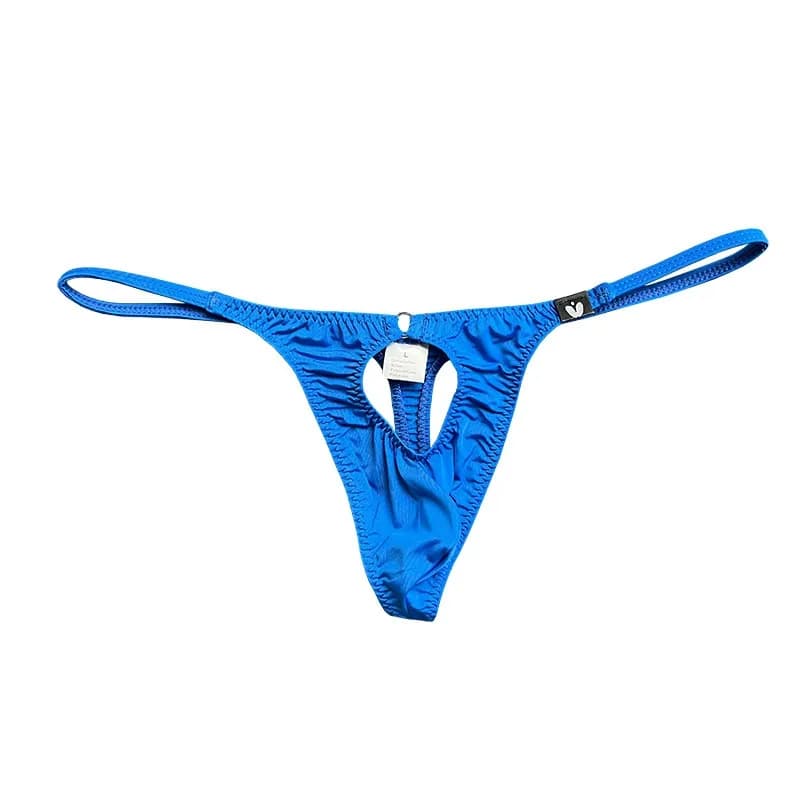 Perizoma da uomo con cavallo aperto perizoma sexy con retro a T biancheria intima erotica lingerie maschile esotica mutandine aperte sul davanti
