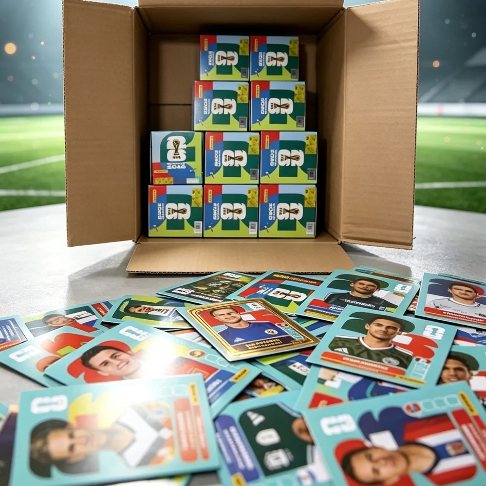 Panini FIFA World Cup 2026 Stickers Full Box Random Blind Pack Soccer Memorabilia Gift For Football Star Collection