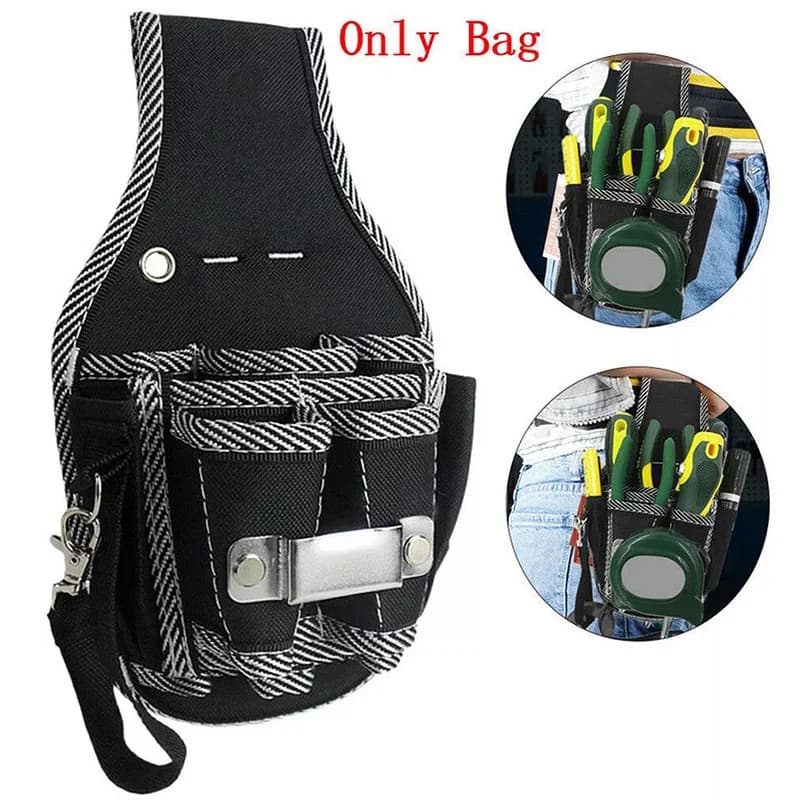 Cintura Porta Attrezzi in Nylon 600D Resistente per Elettricisti, Borsa Portaoggetti con Tasche, Custodia per Kit Cacciaviti CalT Ing Q Store