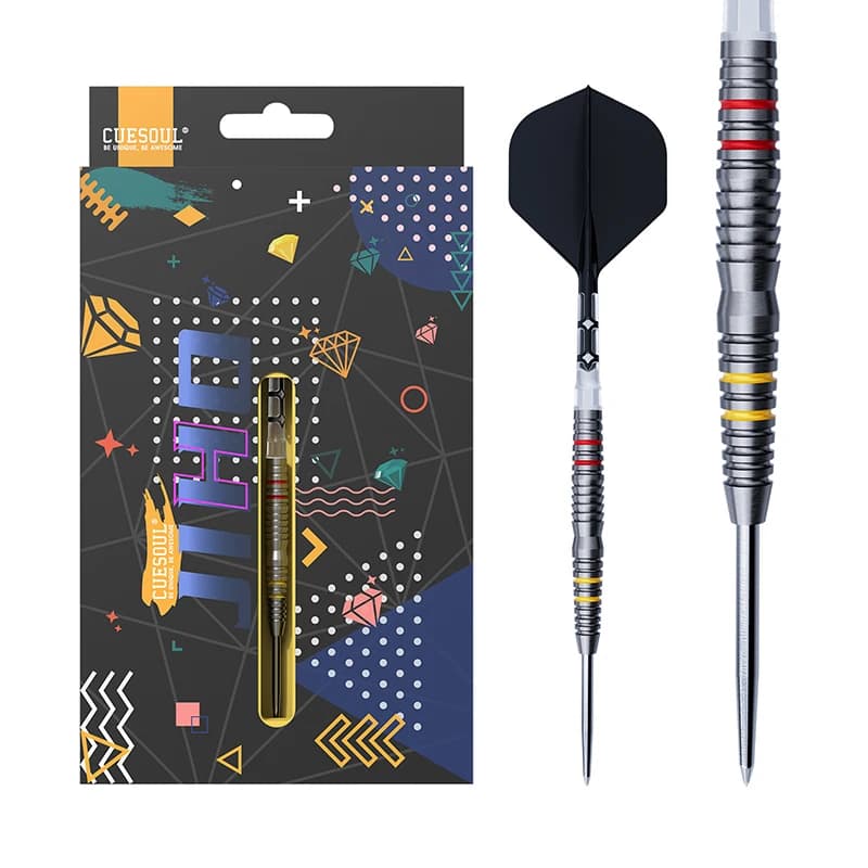CUESOUL JIHO II 21g/22g/23g/24g/25g/26g Freccette con punta in acciaio Set di freccette al 90% al tungsteno con volo ROST T19