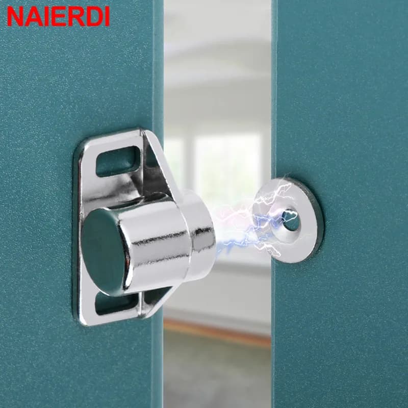 NAIERDI Chiusura magnetica per porta dell'armadio, Fermaporta magnetico per mobili, Fermo per armadietto con magneti al neodimio potenti e potenti