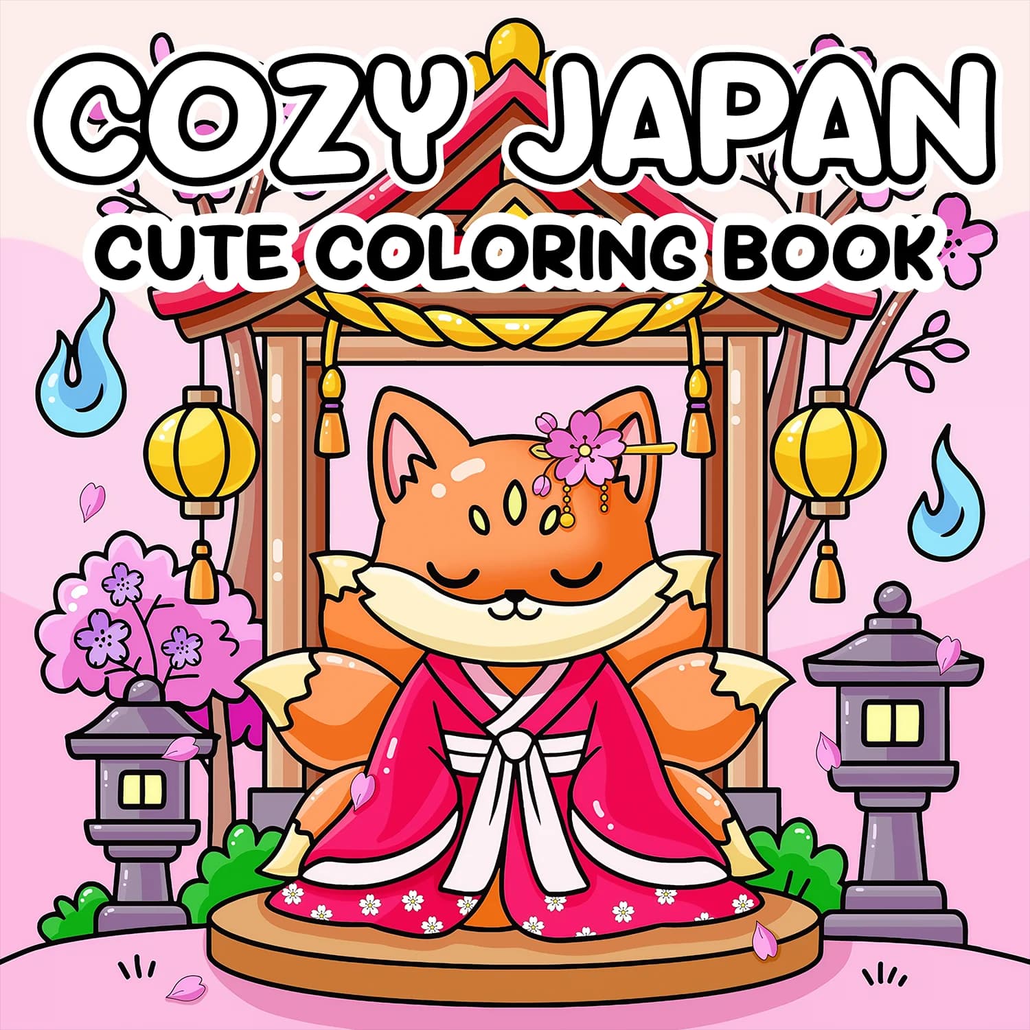 Cozy Japan Themed Coloring Book Adult Graffiti Coloring Picture Painting Books Stress Relief Drawing Book Ideal Birthday Gift