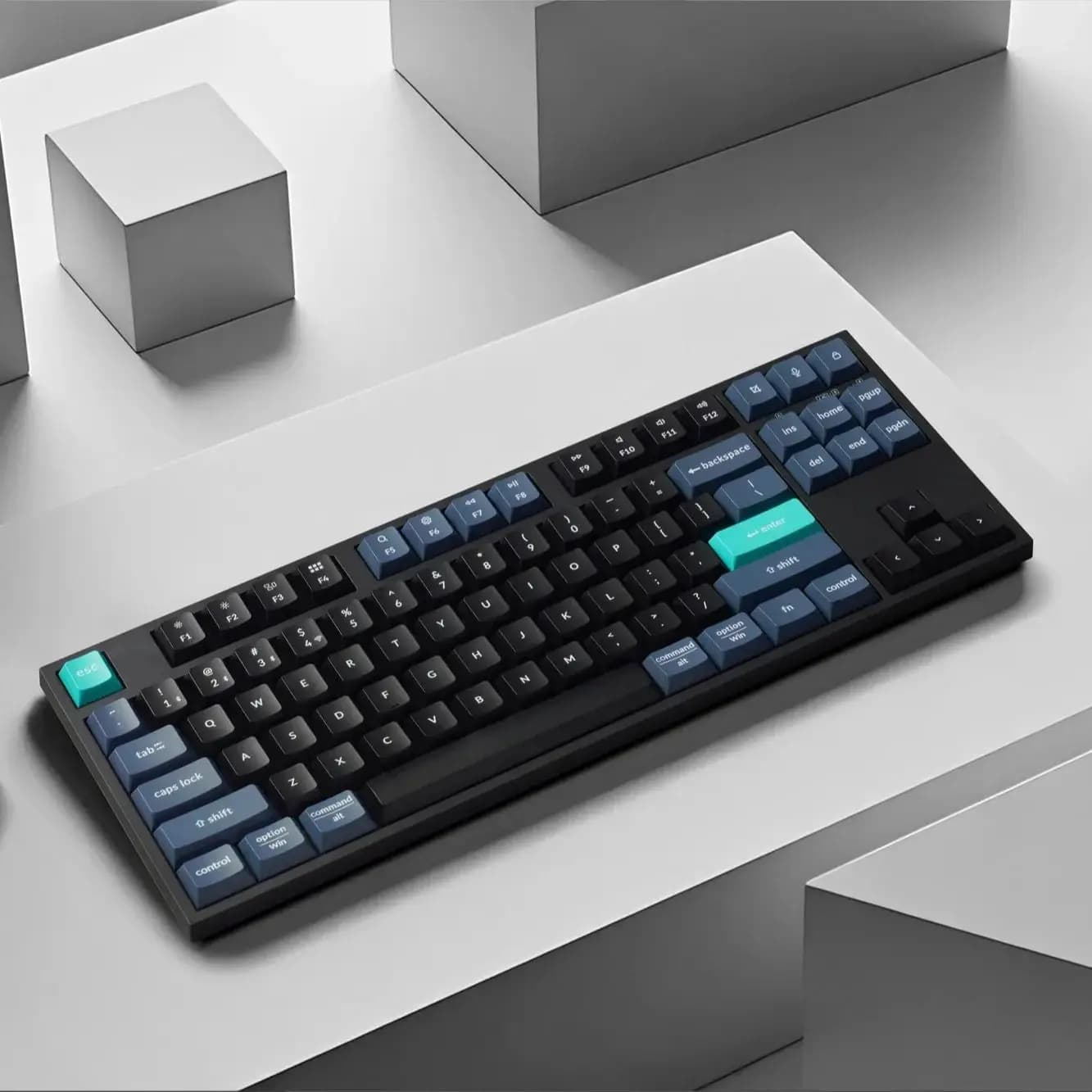 Tastiera Wireless Keychron B33 Layout TKL 80% con Meccanismo a Forbice, Tastiera Silenziosa, Connessione 2.4G e Bluetooth