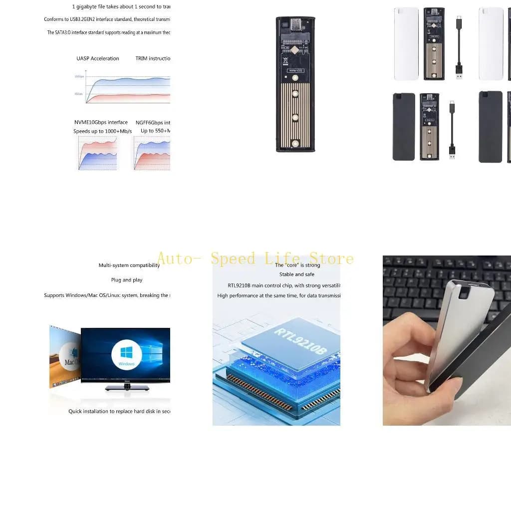 02DA M.2 all'adattatore USB, NVME a USB3.1 Caso SSD SSD NVME/NGFF SSD Box