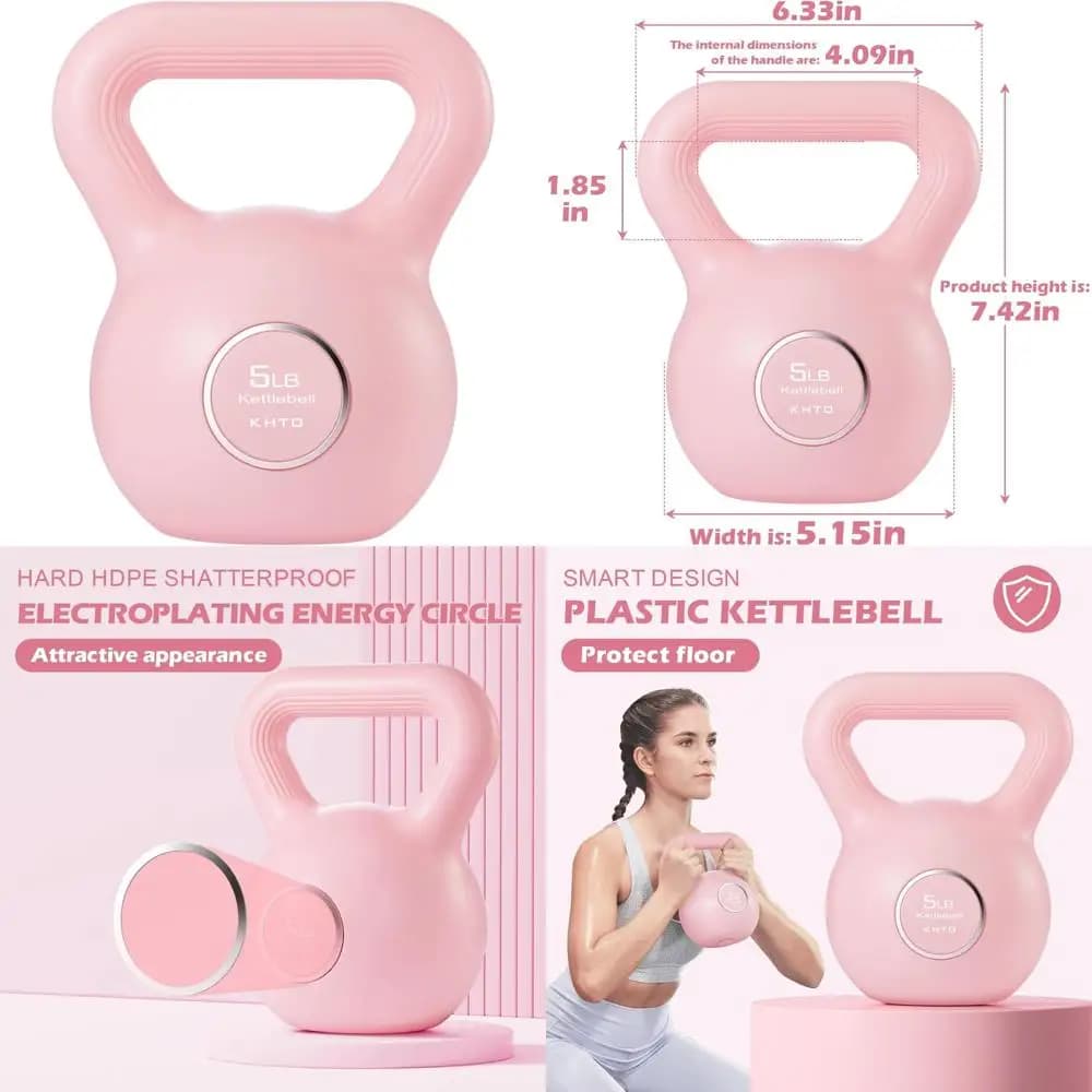 Kettlebells Fitness Kettlebell Exercise-Set for training for pink strength, weights with handlebars for gym equipment at home