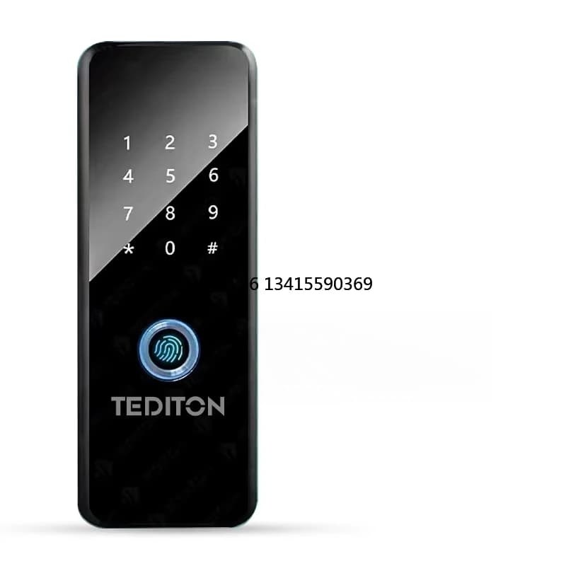 Tediton Serratura impermeabile con doppia chiave per impronte digitali WiFi App Tuya TTlock Serratura elettronica per porta con impronta digitale a doppio lato