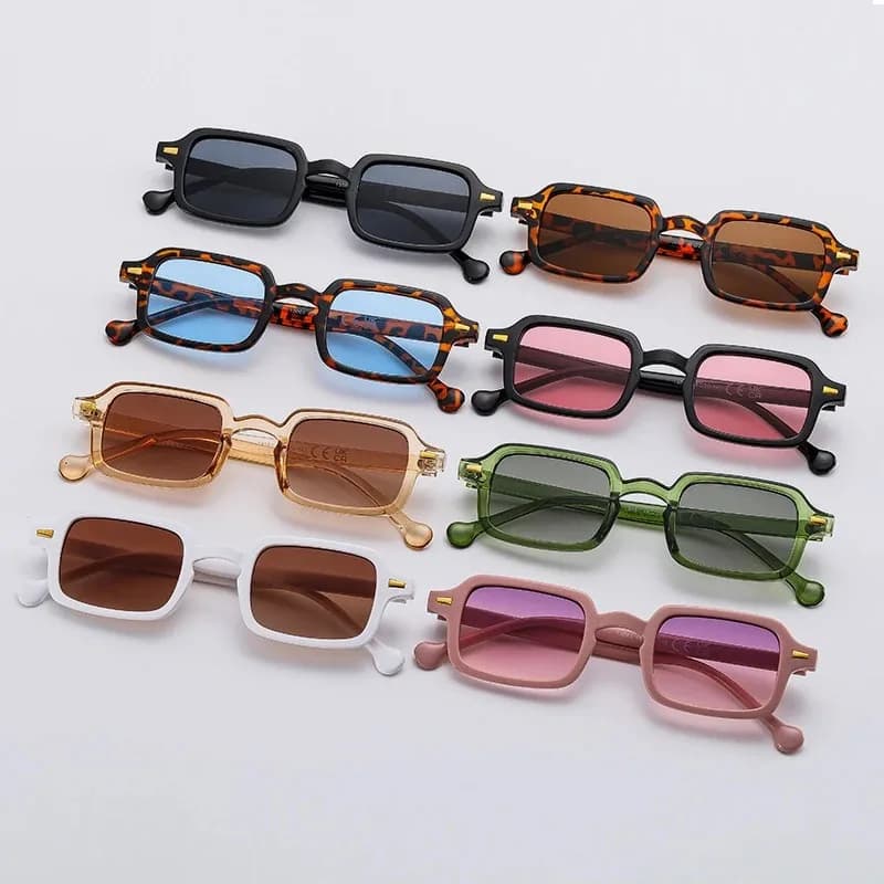 Luxurious Rectangle Sunglasses Women Vintage Brand Designer Square Sun Glasses Men Shades Female Eyewear UV400
