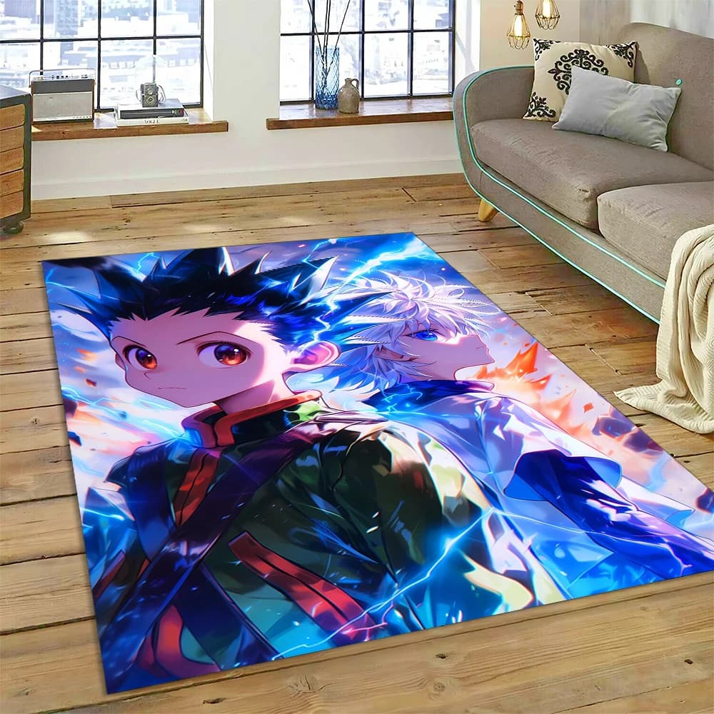 HXH Hunter X Hunter 3D Killua Zoldyck Cartoon Anime Cartoon For Living Room Decorating Home Sofa, Non-slip Mat