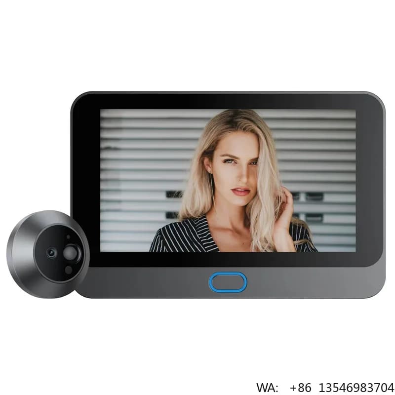 Videocitofono Elettronico Intelligente con Display IPS da 4,3 Pollici, Monitoraggio Remoto WiFi e Telecamera per Casa