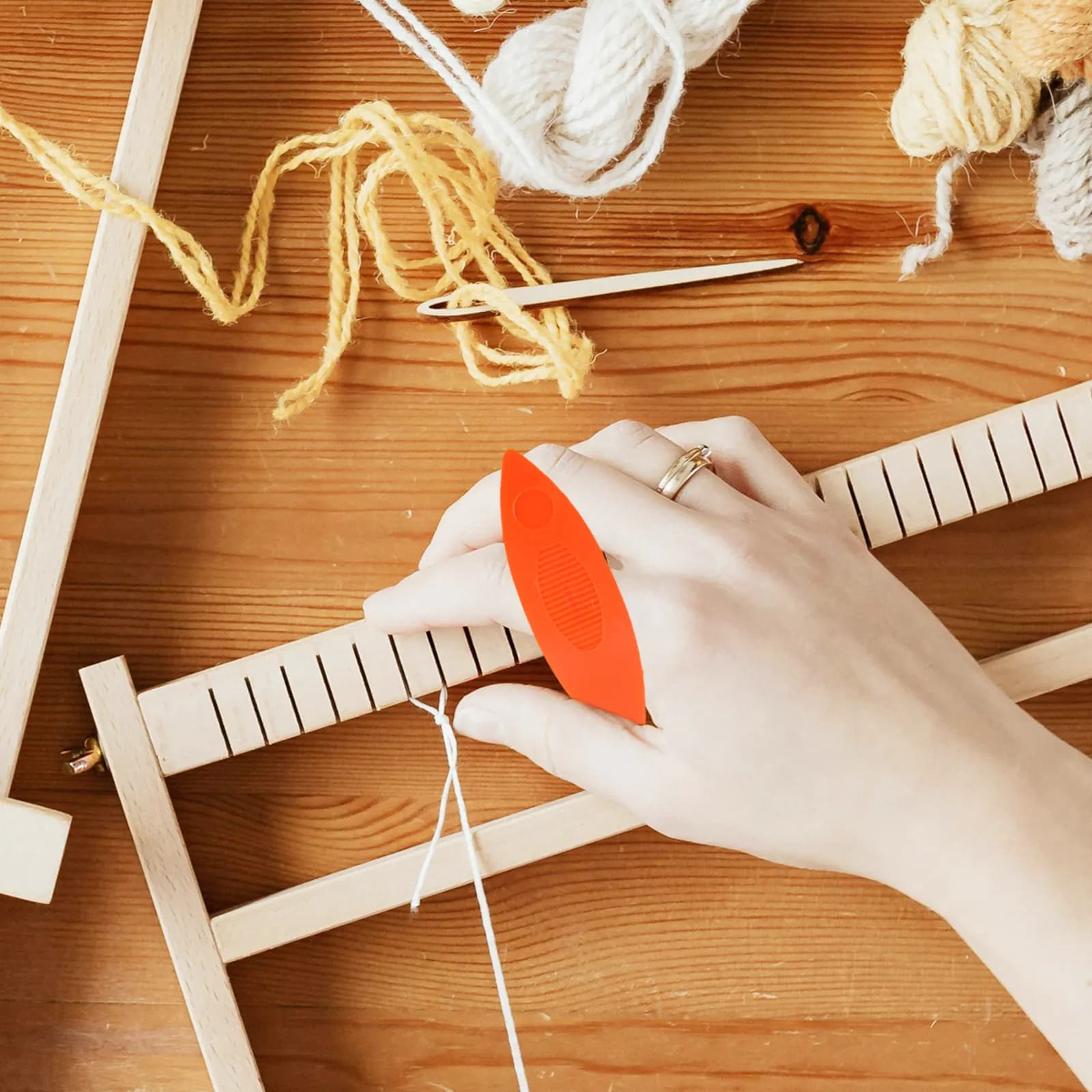 2 Pezzi Navette per Tessitura in Plastica Fai da Te, Kit da Cucito Domestico, Navette per Tatting, Strumenti per Cucito, Forniture per Arazzi e Lavori Artigianali