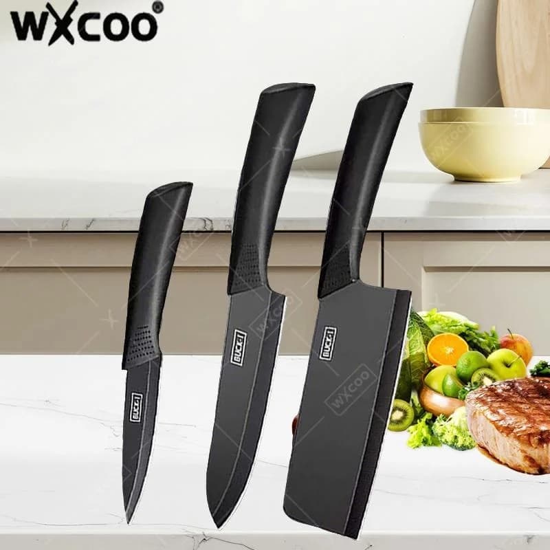 Coltello da Cucina WXCOO, Mannaia da Chef, Tagliere per Carne, Frutta e Verdura, Coltello per Disossare con Copertura in Acciaio Inossidabile