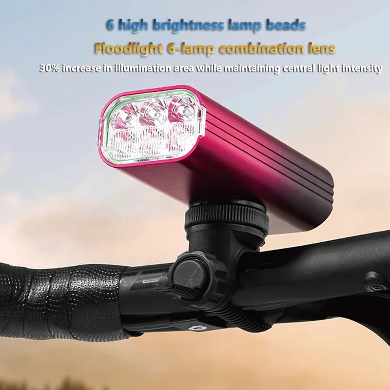 Faro bici 6000 lumen 10000mAh potente torcia per bicicletta anteriore e posteriore luce bici accessori MTB all'aperto