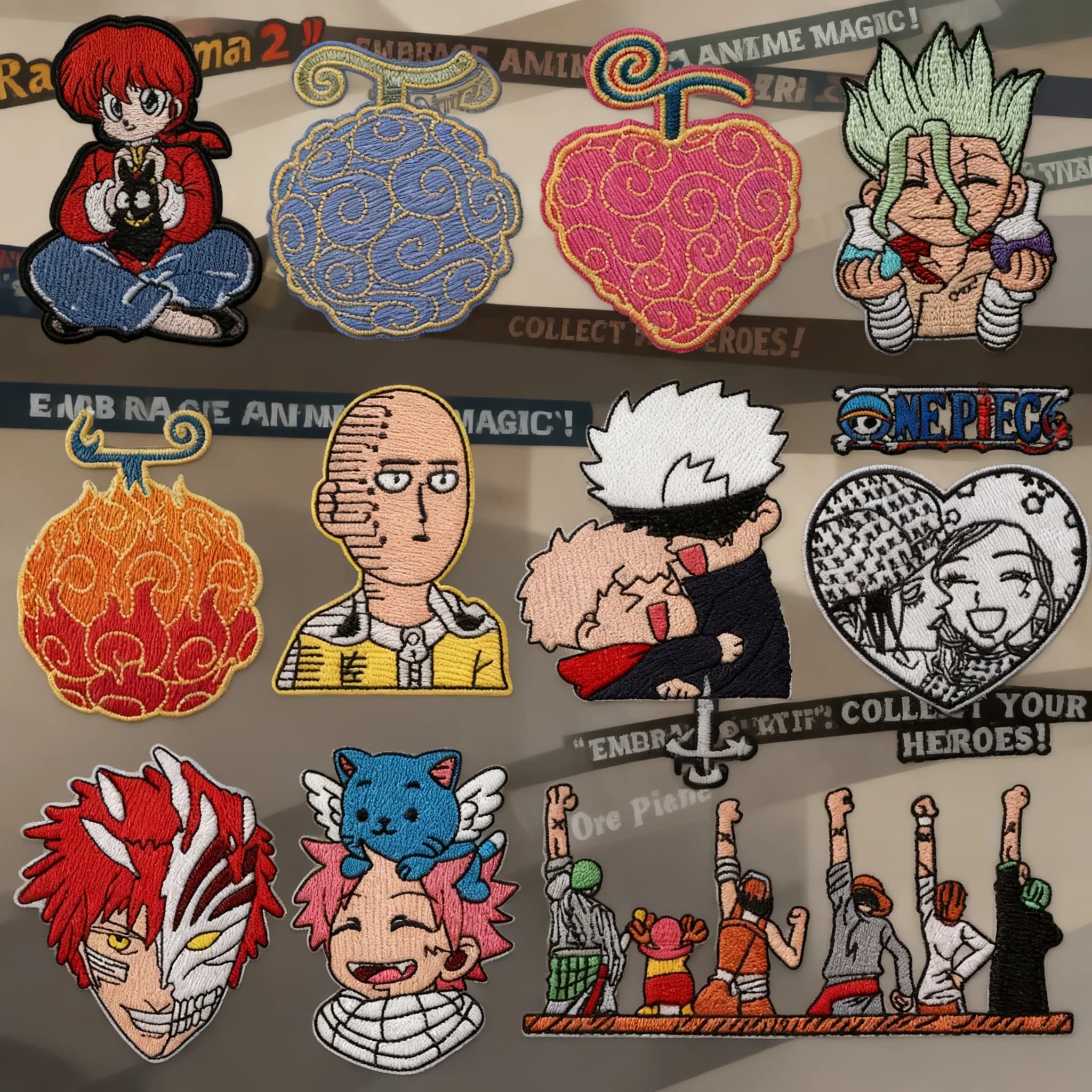 Toppe Ricamate Termoadesive Anime Devil Fruit, Badge Manga per Zaini e Abbigliamento, Giocattoli