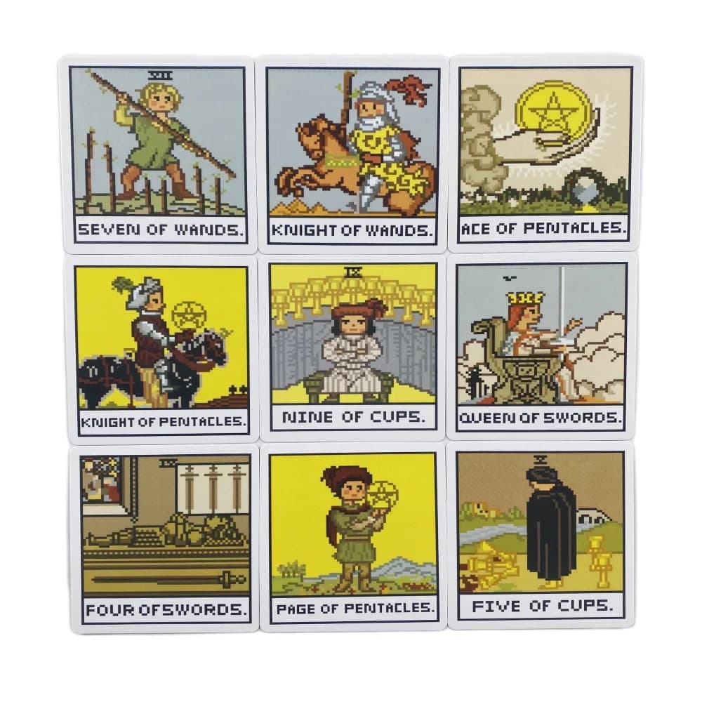 Mazzo di Carte Tarocchi Fantasy, Edizione Divinazione con 80 Visions Oracolari in Inglese, Gioco da Tavolo