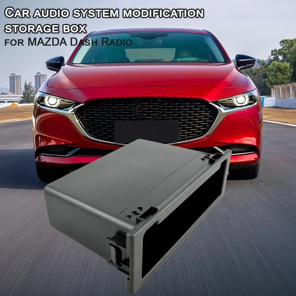 Scatola portaoggetti per autoradio universale 1-DIN, vassoio organizer interno per cruscotto, adattamento universale, facile da installare, modello V2S4