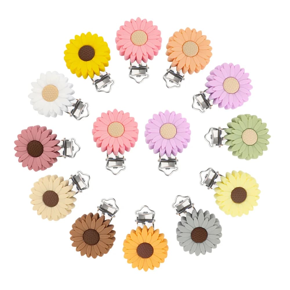 Kovict 10-50pcs Mini Little Daisy Clips Silicone Beads For Jewelry DIY Necklace Bracelet Pendant Accessories