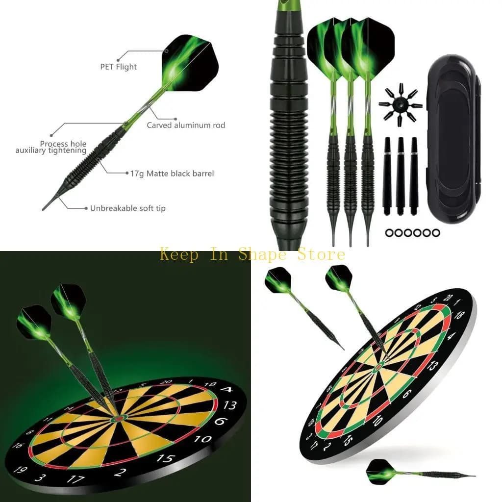 U1JC 1 set 19 g set aghi per freccette elettroniche morbide con custodia per il gioco del bersaglio