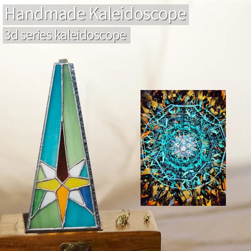 Stella di Bethlehem Tiffany Vetro colorato Caleidoscopio Fatto a mano di fascia alta Vintage Wine Cabinet Confezione regalo Decorazioni per la casa Regalo di compleanno