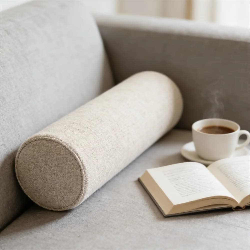 Cuscino Cilindrico di Supporto per la Vita per Sedia da Ufficio, Divano e Letto, Poggiapiedi Lungo per il Massimo Comfort