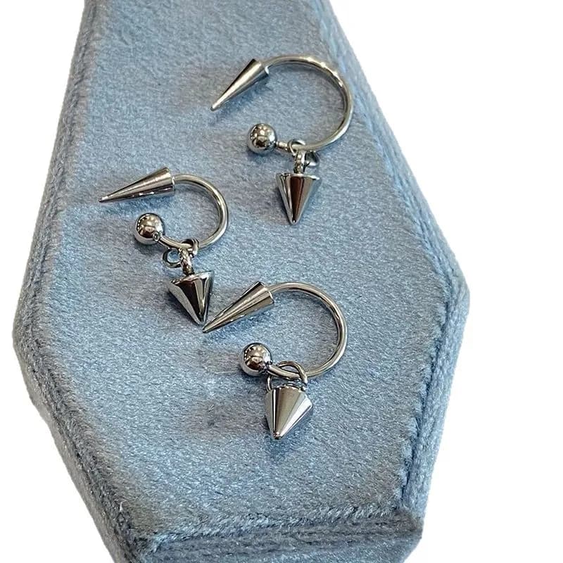 2 Orecchini Geometrici alla Moda, Accessori Goth Grunge, Gioielli Hip-hop, Orecchini Punk Estetici