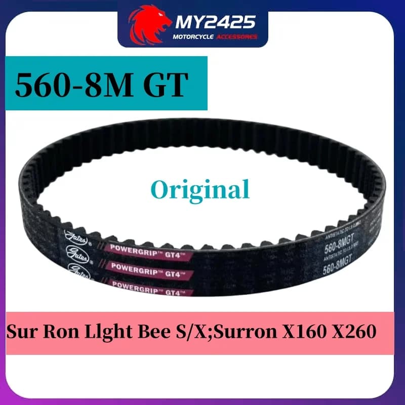 Motociclo elettrico originale Light Bee S/X 8M 560 560-8MGT per Sur-Ron Surron Sur Ron Light Bee S/X Cinghia di trasmissione Cinghia di trasmissione
