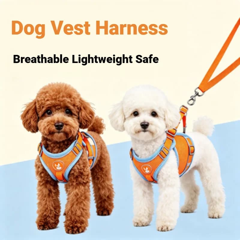 Adjustable No Pull Pet Reflective Dog Harness Vest Leash Cat Chest Strap Lead Walking Running Leashes