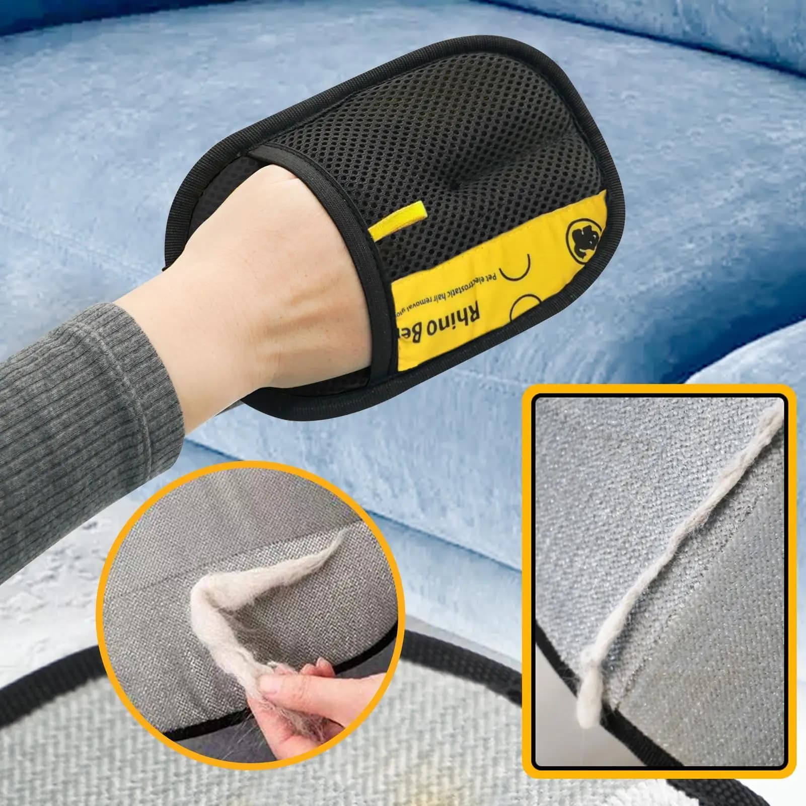2 pezzi guanto per rimozione peli di gatto guanti per depilazione statica per animali domestici riutilizzabile efficiente spazzola per toelettatura forniture per la pulizia del cane per cani