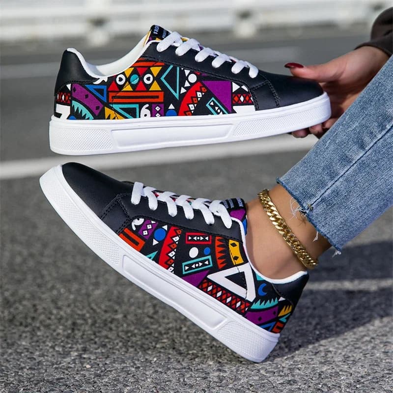 Scarpe da skateboard Street Style Graffiti per uomo e donna, scarpe sportive leggere, scarpe da skate da uomo antiscivolo, sneakers casual unisex