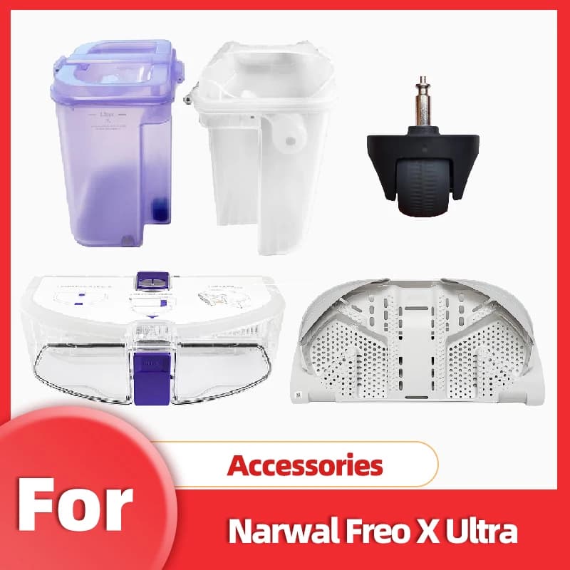 Per Narwal Freo X Ultra / Freo X Plus Robot Aspirapolvere e Mop Serbatoio dell'acqua/Vassoio per la pulizia/Ruota omnidirezionale/Scatola della polvere Accessori