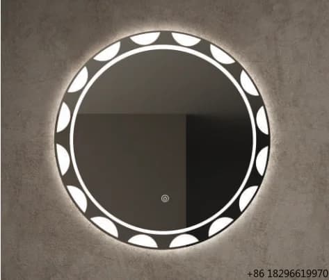 Round Wall LED Smart Bathroom Mirror Touch Dimmable Vanity