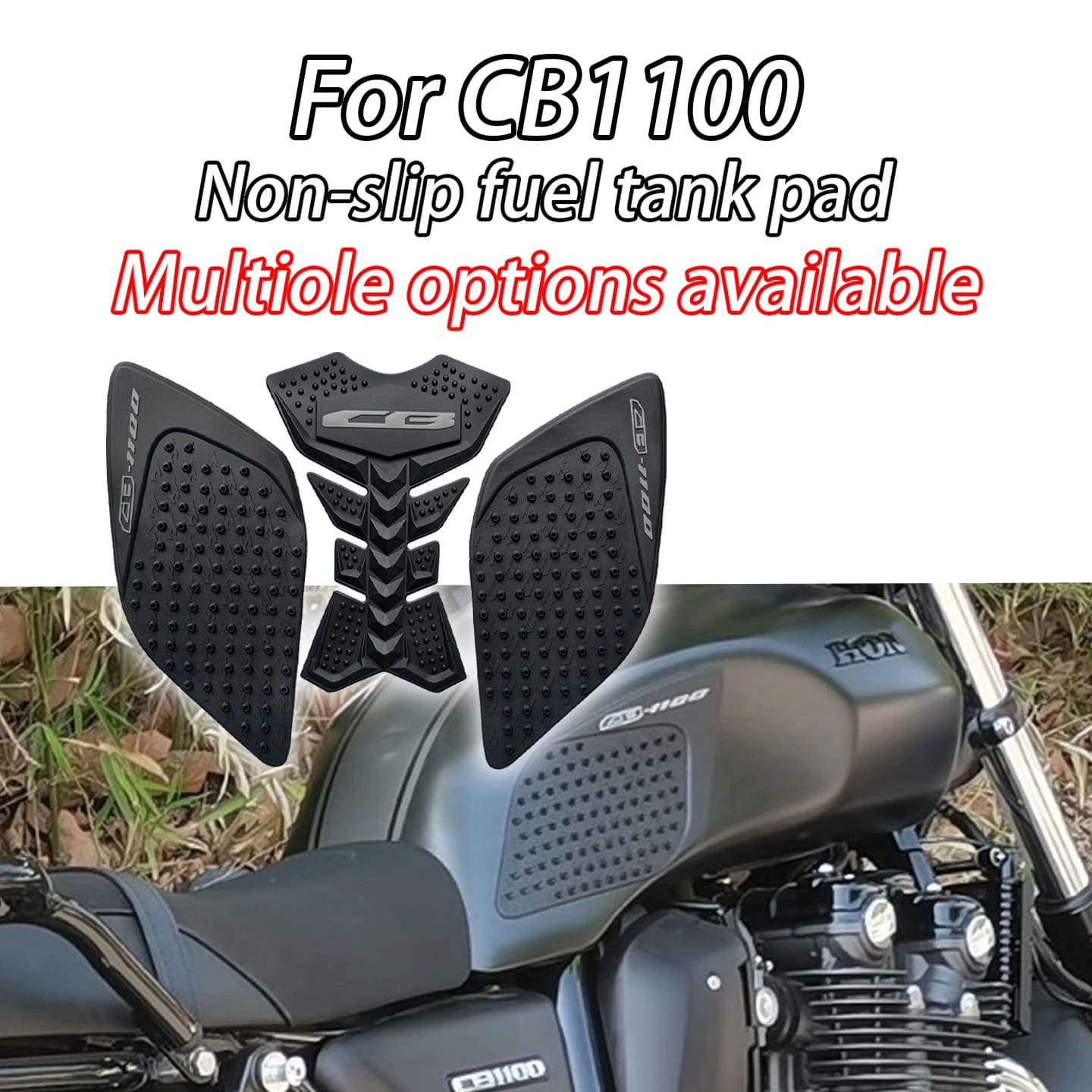 Side Antiskid Sticker for Moto Honda CB1100 CB1100RS CB1100EX, Rubber Pad for Tank and Knee, Traction Pad for Tank Fuel