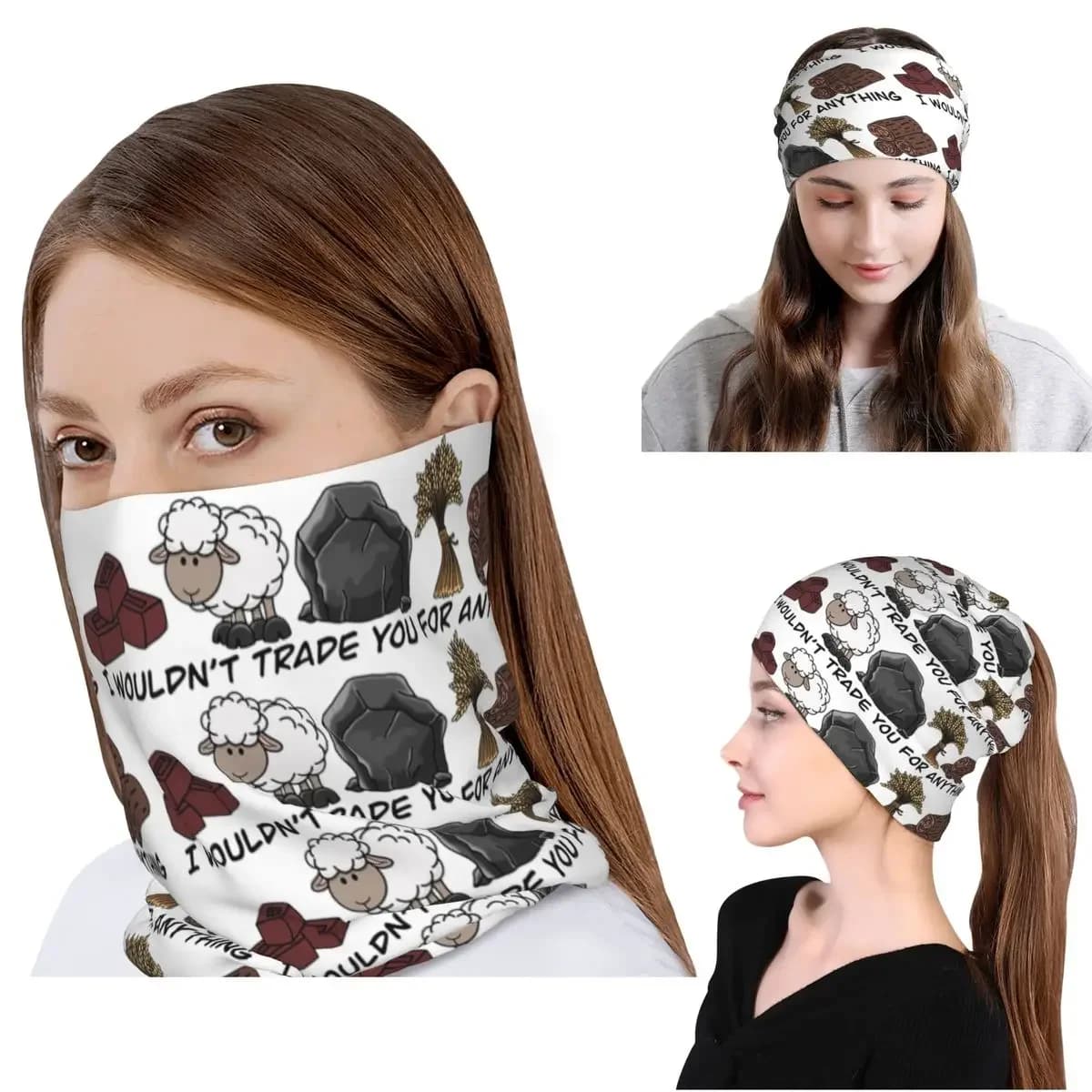 I Wouldn't Trade You For Anything - Catan Bandana Neck Cover Mask Scarf Warm Cycling Scarf Beanies Hat Unisex Adult Washable