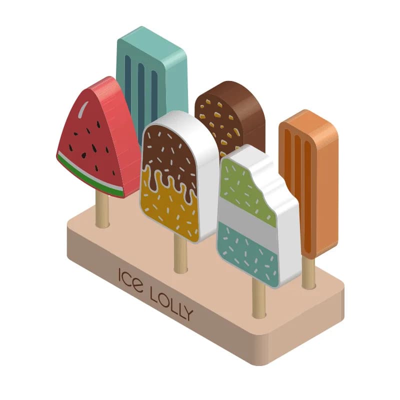 Giocattoli per gelato Montessori in legno I più piccoli fingono di giocare Simulazione Gioco alimentare Accessori da cucina Giocattoli per 3 4 5 anni