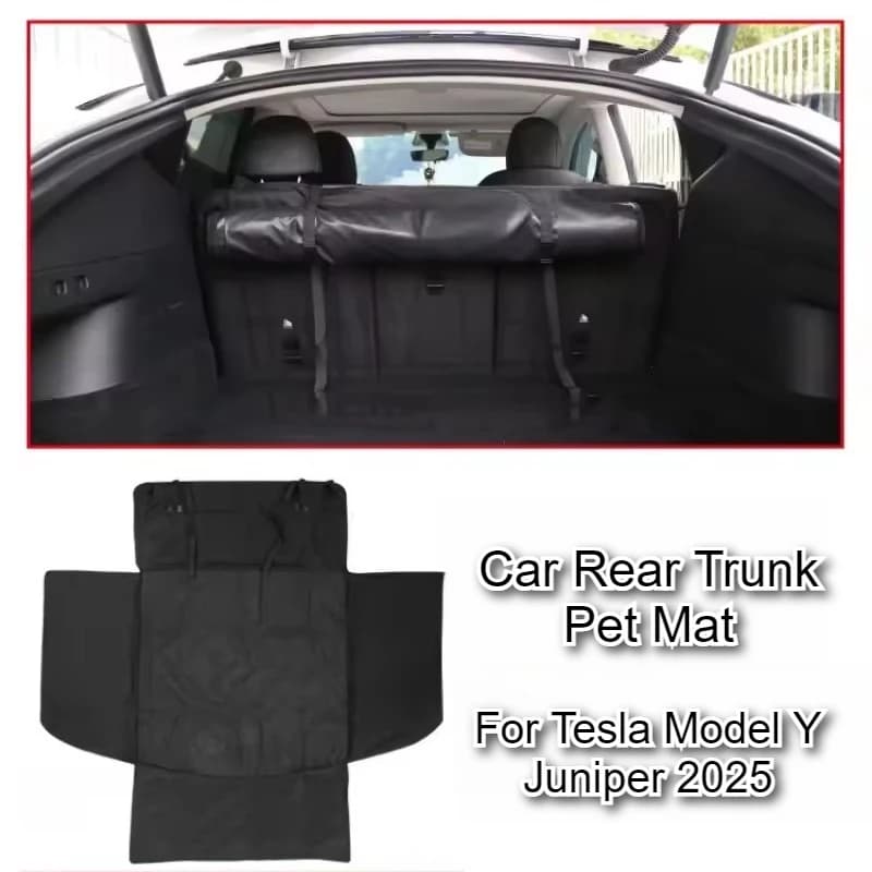 Rear Luggage Pet Mat for Tesla Model Y Juniper 2025 Dog Seat Cover Modely Oxford Cloth Bed Protector for Pet Seats Wear Resistant