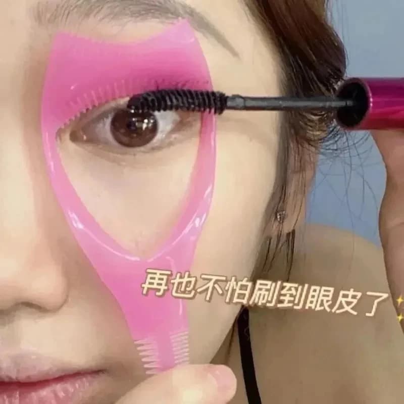 3/6/9/18pcs Eyelash Aid Clip Pink Eye Makeup Tool Y Shape Silicone Mascara Applicator Shield Multifunctional Silicone Eyeliner