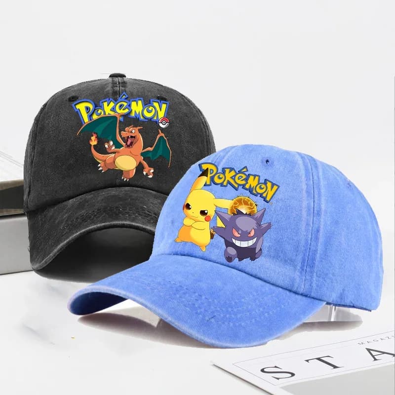 Pokemon Berretti da baseball Pikachu Kawaii Anime Figure Cappelli parasole Estate All'aperto Genitore Bambino Cappello da sole Alla moda Lingua d'anatra Cap Regalo