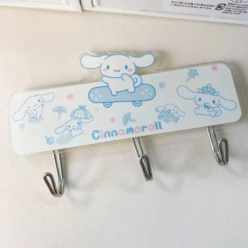 Cute Cartoon Wall Hooks Kawaii Cat Design Adhesive Mount Coat Rack No Drilling Entryway Organizer For Women Teens Gift wholesale