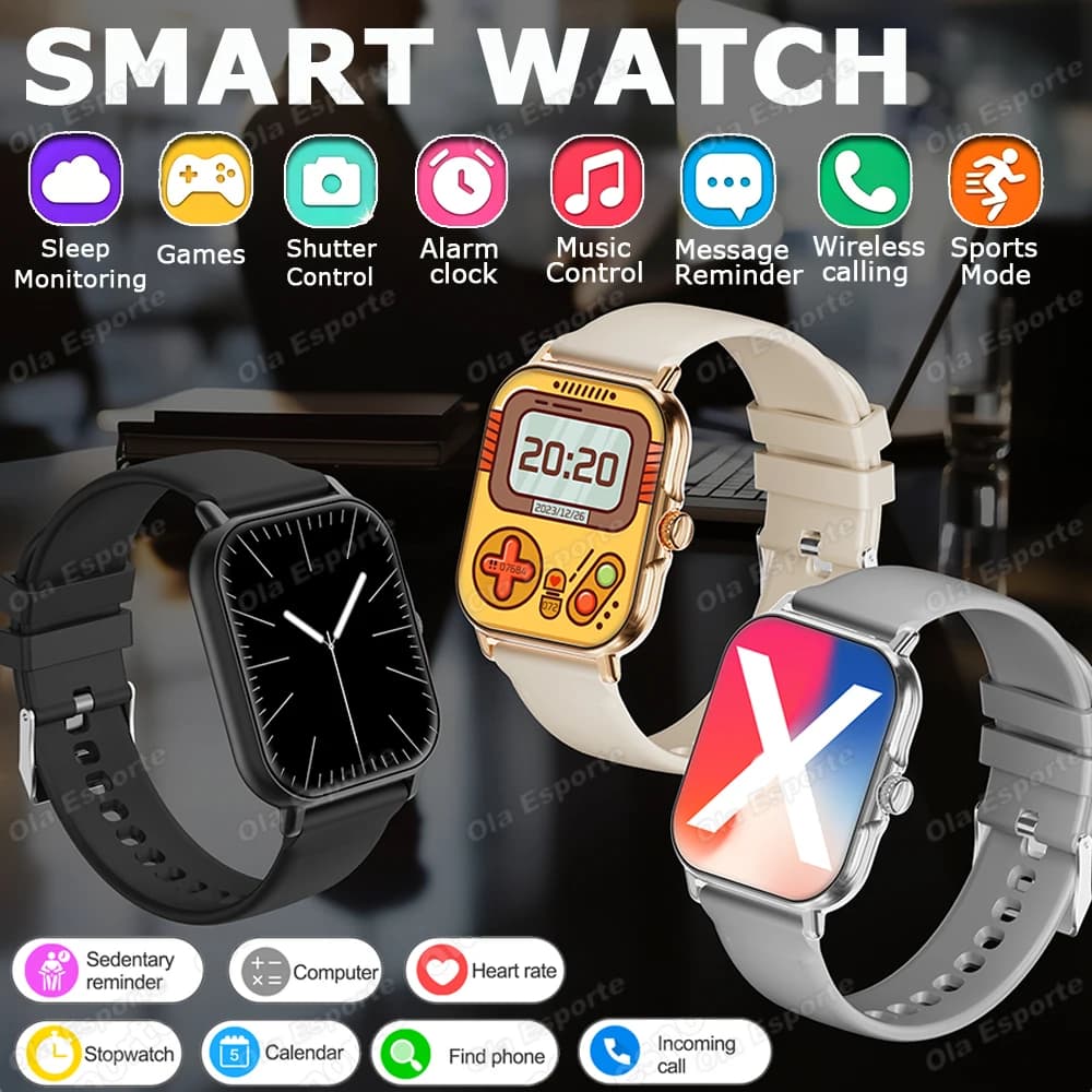 New Ultra Upgrade Smart Watch Men Display Always Show Heart Rate Health Monitor Bluetooth Call Reminder Sports Women Smartwatch