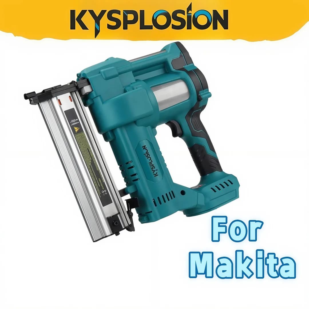 Pistola per chiodatrice e cucitrice elettrica: pistola per cucitrice per mobili F50 senza fili senza spazzole 2 in 1 (utensili elettrici) per batteria Makita 18V